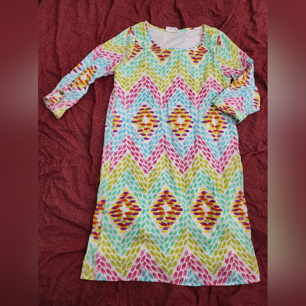 Colorful Geometric Pattern Dress